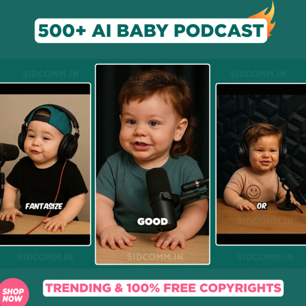 The Ultimate 500+ AI Baby Podcast Reels Bundle